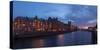 Hamburg, Panorama, Speicherstadt (City of Warehouses), in the Evening-Catharina Lux-Stretched Canvas