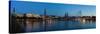 Hamburg, Panorama, the Inner Alster, Dusk-Catharina Lux-Stretched Canvas