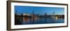 Hamburg, Panorama, the Inner Alster, Dusk-Catharina Lux-Framed Photographic Print