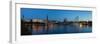 Hamburg, Panorama, the Inner Alster, Dusk-Catharina Lux-Framed Photographic Print