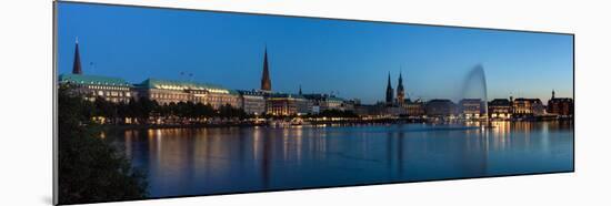 Hamburg, Panorama, the Inner Alster, Dusk-Catharina Lux-Mounted Photographic Print