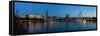 Hamburg, Panorama, the Inner Alster, Dusk-Catharina Lux-Framed Stretched Canvas