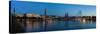 Hamburg, Panorama, the Inner Alster, Dusk-Catharina Lux-Stretched Canvas