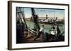 Hamburg, Partie Am Hafen, Arbeiter an Deck-null-Framed Giclee Print