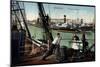 Hamburg, Partie Am Hafen, Arbeiter an Deck-null-Mounted Giclee Print