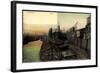 Hamburg,Partie Am Hafen, Kräne Und FlUSS Elbe,Schiff-null-Framed Giclee Print