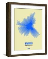 Hamburg Radiant Map 2-NaxArt-Framed Art Print