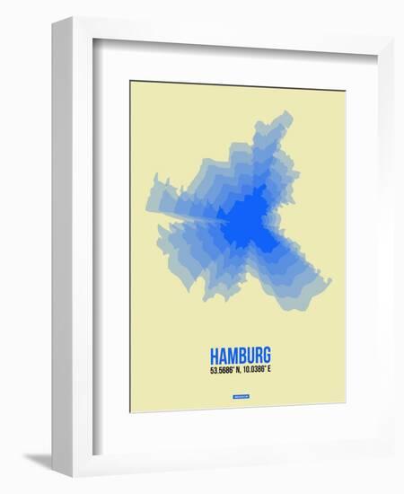Hamburg Radiant Map 2-NaxArt-Framed Art Print