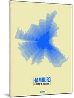 Hamburg Radiant Map 2-NaxArt-Mounted Art Print