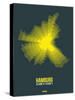 Hamburg Radiant Map 3-NaxArt-Stretched Canvas