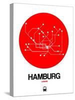 Hamburg Red Subway Map-NaxArt-Stretched Canvas