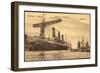 Hamburg, Rosshafen, Hapag, Dampfer Imperator, Kran-null-Framed Giclee Print