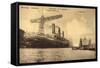 Hamburg, Rosshafen, Riesenkran, Dampfer Imperator-null-Framed Stretched Canvas