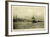 Hamburg, Schleppdampfer Im Hafen, Anlagen, Kräne-null-Framed Giclee Print