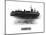 Hamburg Skyline Brush Stroke - Black II-NaxArt-Mounted Art Print