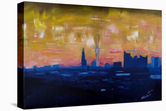 Hamburg Skyline with Elbe Philharmonic Hall-Markus Bleichner-Stretched Canvas