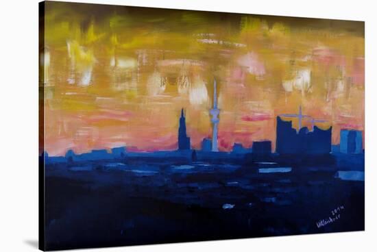 Hamburg Skyline with Elbe Philharmonic Hall-Markus Bleichner-Stretched Canvas