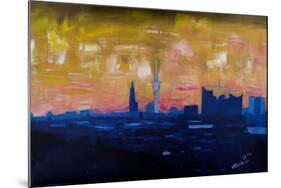 Hamburg Skyline with Elbe Philharmonic Hall-Markus Bleichner-Mounted Art Print