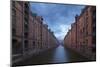 Hamburg, Speicherstadt, Brooksfleet, Evening Mood-Catharina Lux-Mounted Photographic Print