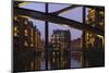 Hamburg, Speicherstadt (City of Warehouses), Dusk, PoggenmŸhlenbrŸcke (Bridge)-Catharina Lux-Mounted Photographic Print