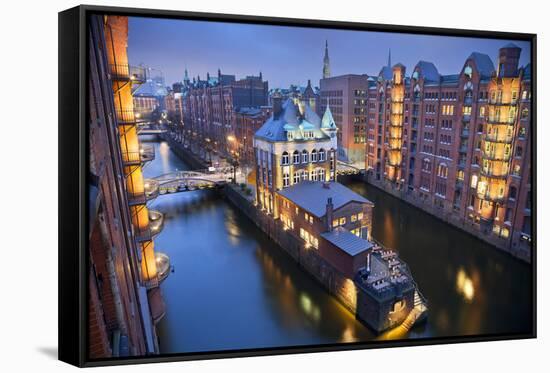 Hamburg- Speicherstadt.-rudi1976-Framed Stretched Canvas