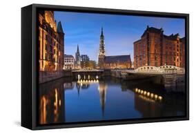 Hamburg- Speicherstadt.-rudi1976-Framed Stretched Canvas