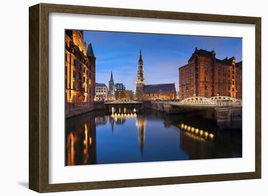 Hamburg- Speicherstadt.-rudi1976-Framed Photographic Print