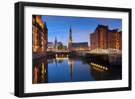 Hamburg- Speicherstadt.-rudi1976-Framed Photographic Print