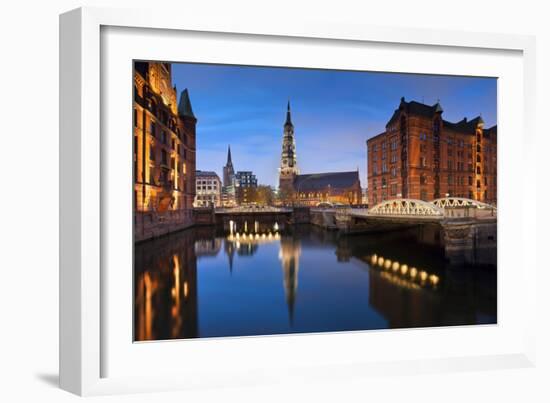 Hamburg- Speicherstadt.-rudi1976-Framed Photographic Print