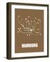 Hamburg Subway Map II-null-Framed Art Print