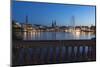 Hamburg, the Inner Alster, Dusk-Catharina Lux-Mounted Photographic Print