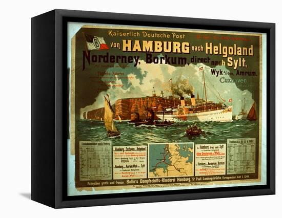 Hamburg to Helgoland-German School-Framed Stretched Canvas