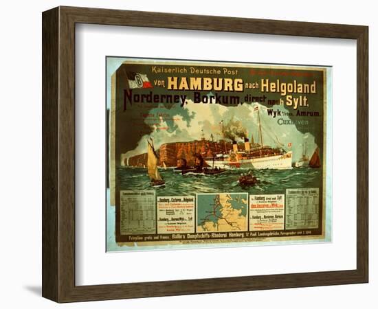 Hamburg to Helgoland-German School-Framed Giclee Print