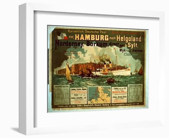 Hamburg to Helgoland-German School-Framed Giclee Print