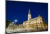 Hamburg Town Hall at Night-IndustryAndTravel-Mounted Photographic Print