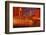 Hamburg Warehouse District, Illuminated, Red, Evening-Thomas Ebelt-Framed Photographic Print