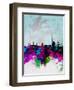 Hamburg Watercolor Skyline-NaxArt-Framed Art Print