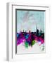 Hamburg Watercolor Skyline-NaxArt-Framed Art Print