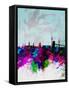 Hamburg Watercolor Skyline-NaxArt-Framed Stretched Canvas