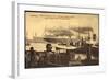 Hamburg, Werft Von Blohm Und Voss, Dampfer Läuft Ab-null-Framed Giclee Print