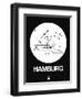 Hamburg White Subway Map-NaxArt-Framed Art Print