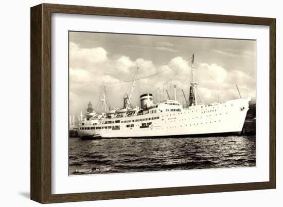 Hamburger Hafen, Dampfer Ariadne Vor Anker-null-Framed Giclee Print