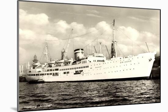 Hamburger Hafen, Dampfer Ariadne Vor Anker-null-Mounted Giclee Print