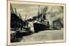 Hamburger Hafen, Hapag, Schnelldampfer Deutschland-null-Mounted Giclee Print