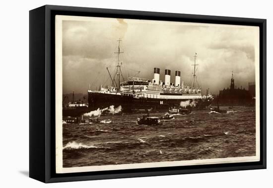 Hamburger Hafen, HSDG, Dampfschiff Cap Polonio-null-Framed Stretched Canvas