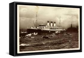 Hamburger Hafen, HSDG, Dampfschiff Cap Polonio-null-Framed Stretched Canvas