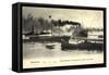 Hamburger Hafen, Schnelldampfer Deutschland, Hapag-null-Framed Stretched Canvas