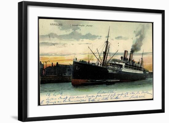 Hamburger Hafen, Schnelldampfschiff Moltke-null-Framed Giclee Print