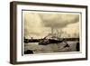 Hamburger Hafen, United States Lines, Dampfer Resolute-null-Framed Giclee Print