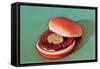 Hamburger with One Pickle Slice-null-Framed Stretched Canvas